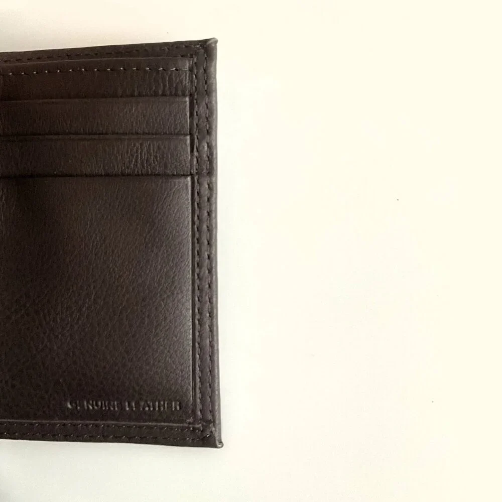 ROLFS GENIUNE LEATHER TRI FOLD WALLET BROWN